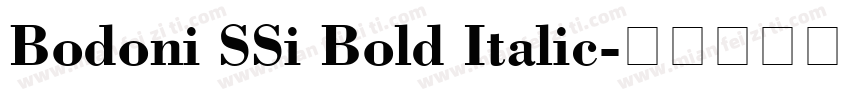 Bodoni SSi Bold Italic字体转换